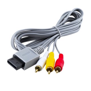 AV Video Audio 3 Chinch TV Kabel für Nintendo Wii / Wii U / Konsole / Fernsehkabel / Bild Ton Kabel 