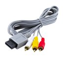 Nintendo AV TV Kabel f&uuml;r Wii / Wii U Konsole 3-RCA Anschluss Audio Video Chinch Fernsehkabel