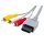 AV Video Audio 3 Chinch TV Kabel für Nintendo Wii / Wii U / Konsole / Fernsehkabel / Bild Ton Kabel 