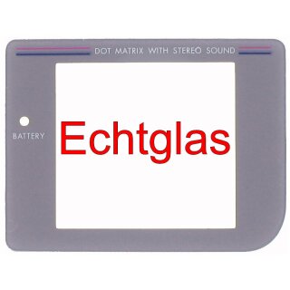 ECHTGLAS Nintendo Game Boy Classic / DMG Grau Front Scheibe / Sichtscheibe / Linse / Ersatz Austausch